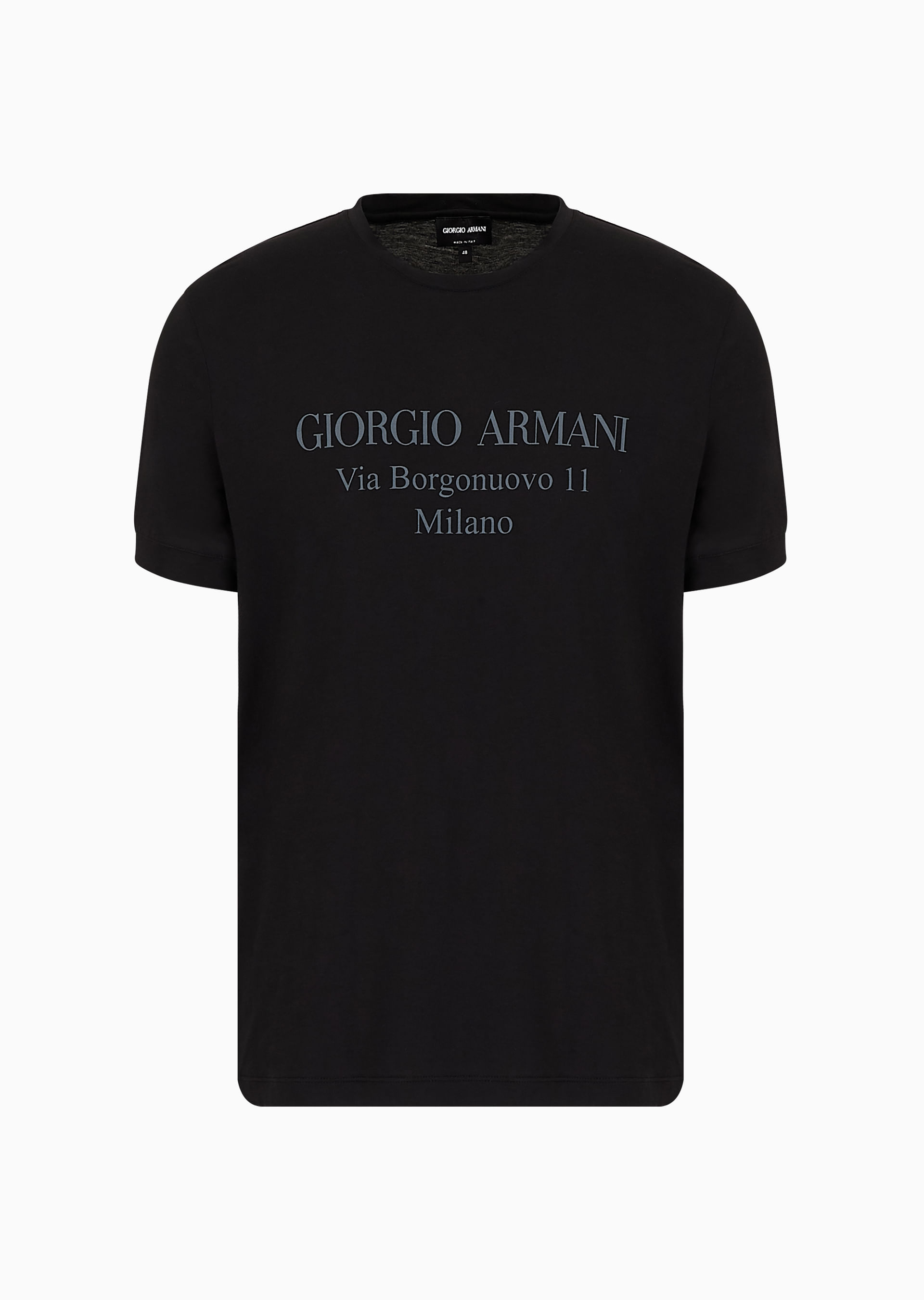 Camiseta Borgonuovo de Algodão Preto | Giorgio Armani