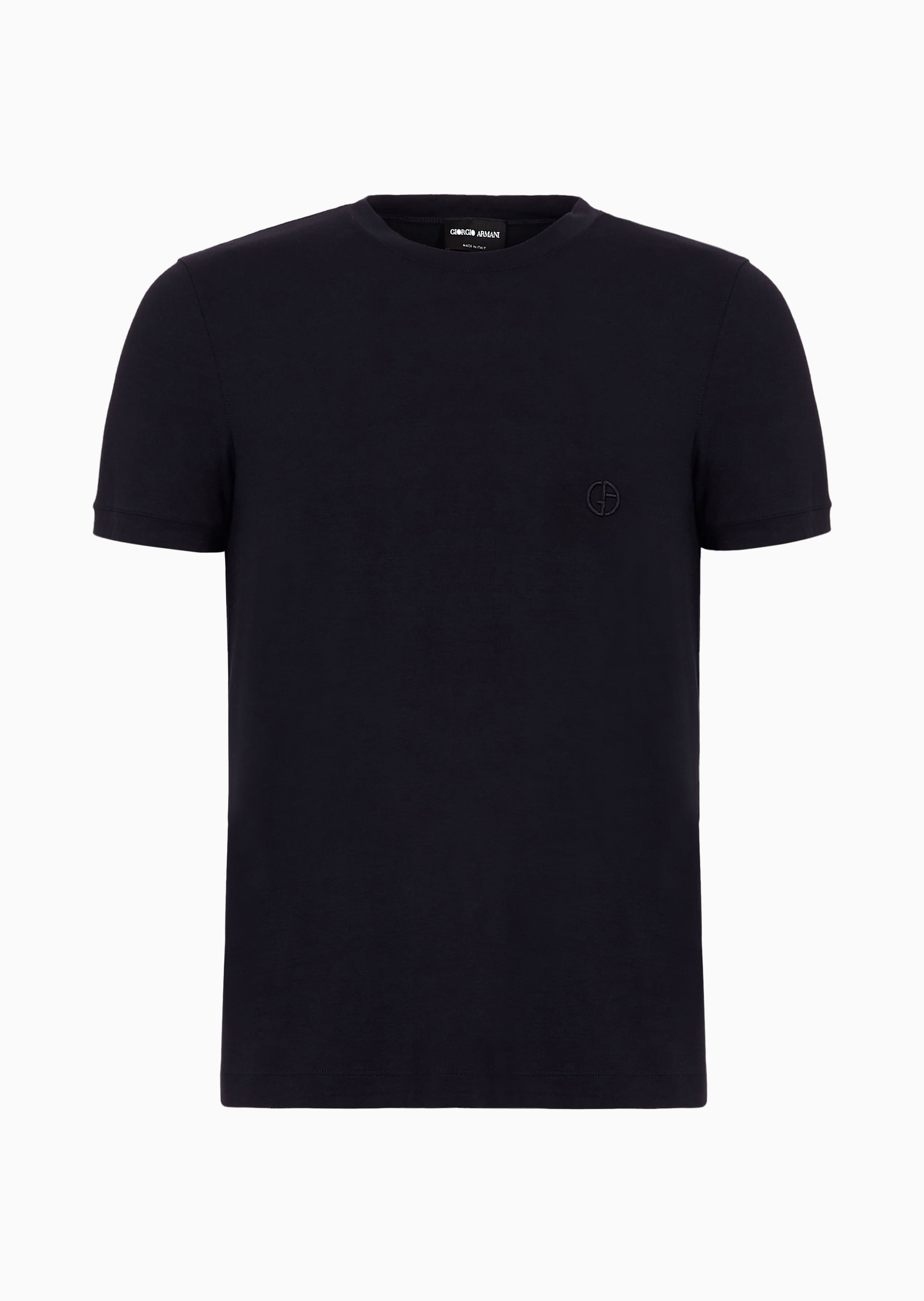Camiseta em Viscose Stretch Azul Marinho | Giorgio Armani