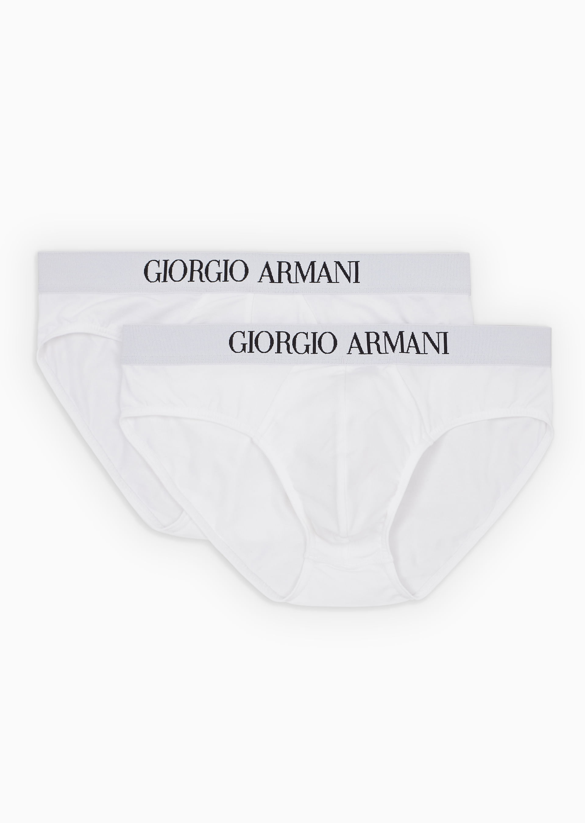 Kit 2 Cuecas em Algodão Stretch Branco | Giorgio Armani