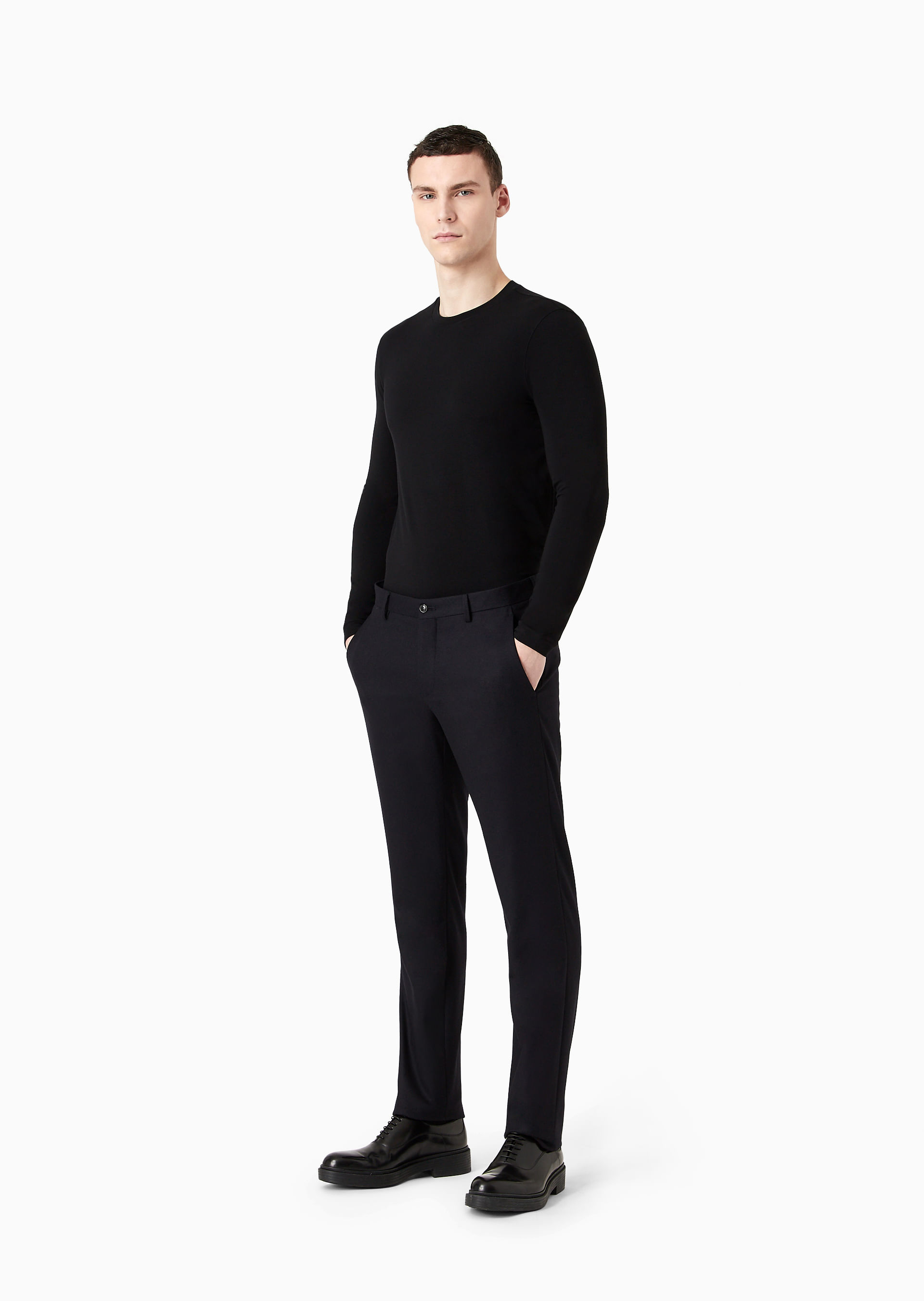 Camiseta de Manga Longa Preto | Giorgio Armani