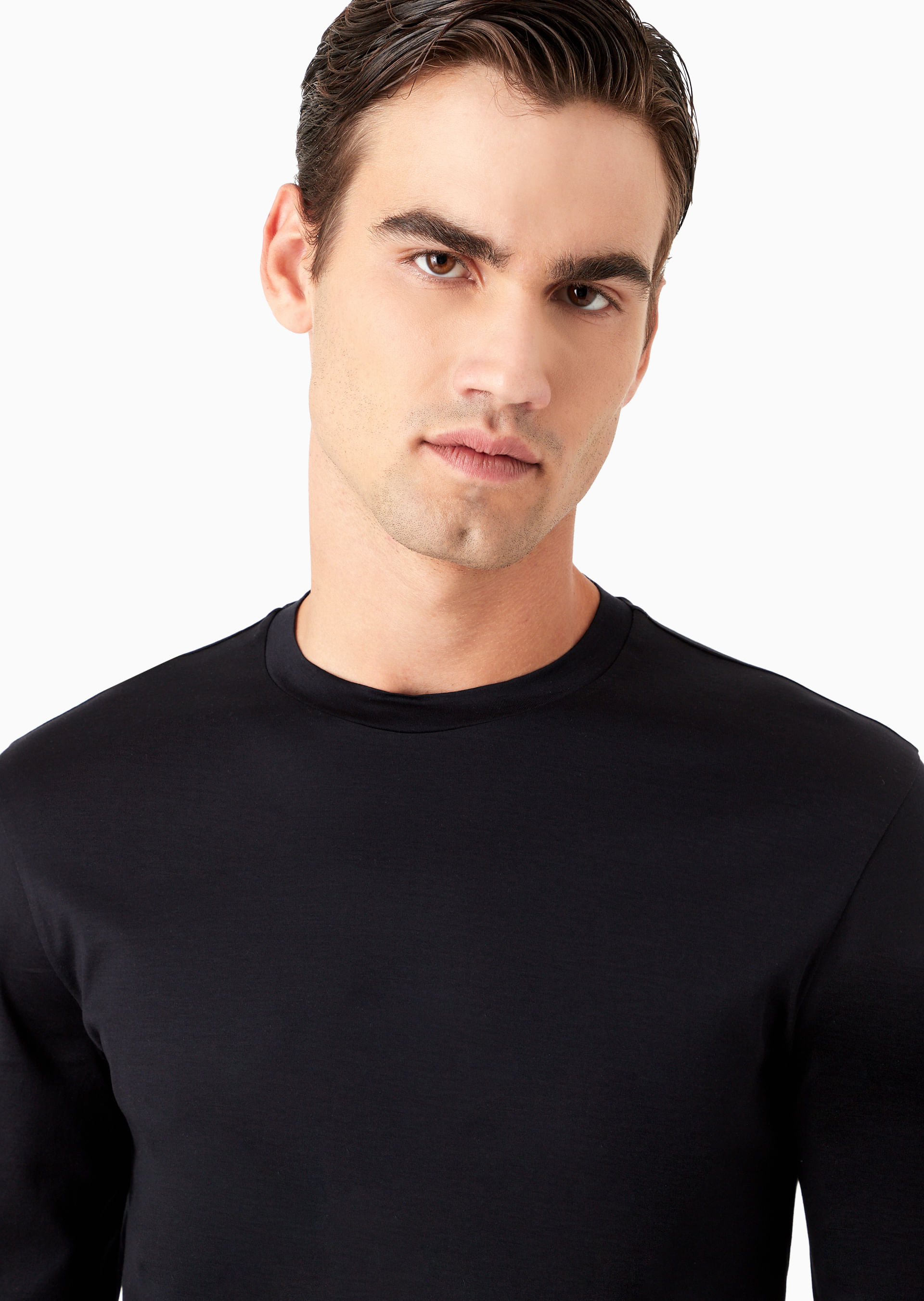 Camiseta Manga Longa Azul Marinho | Emporio Armani