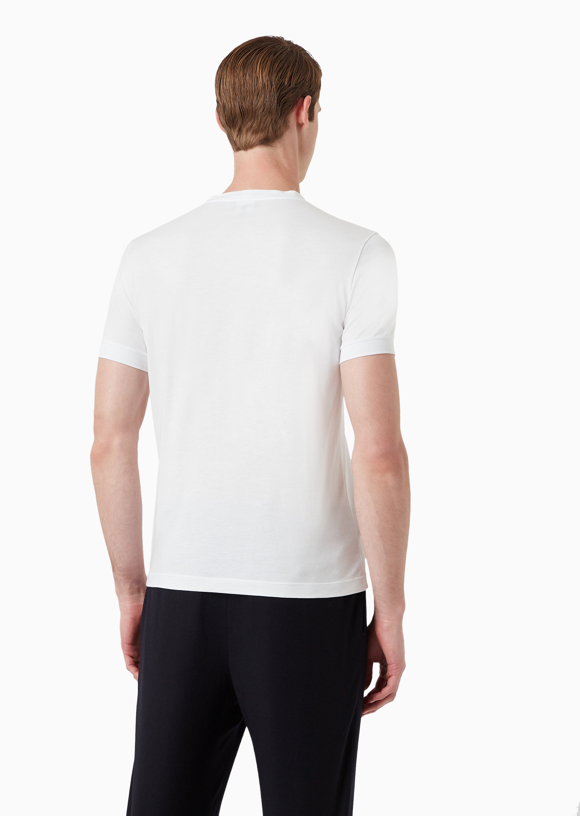 Camiseta Borgonuovo de Algodão Branco | Giorgio Armani