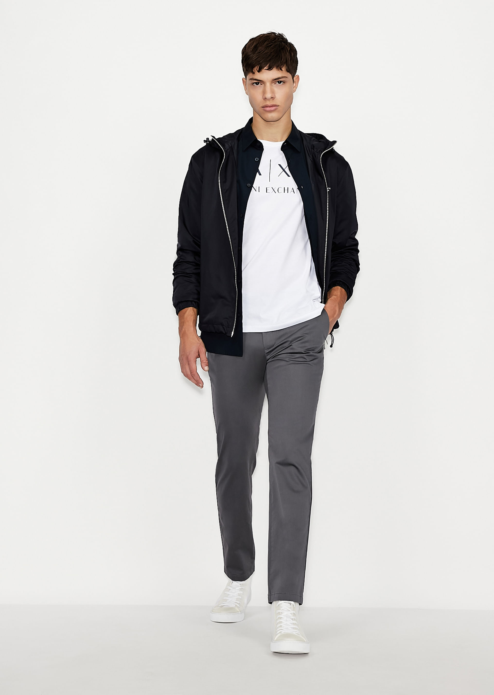 Camiseta slim fit com logo | Armani Exchange Masculino - Armani
