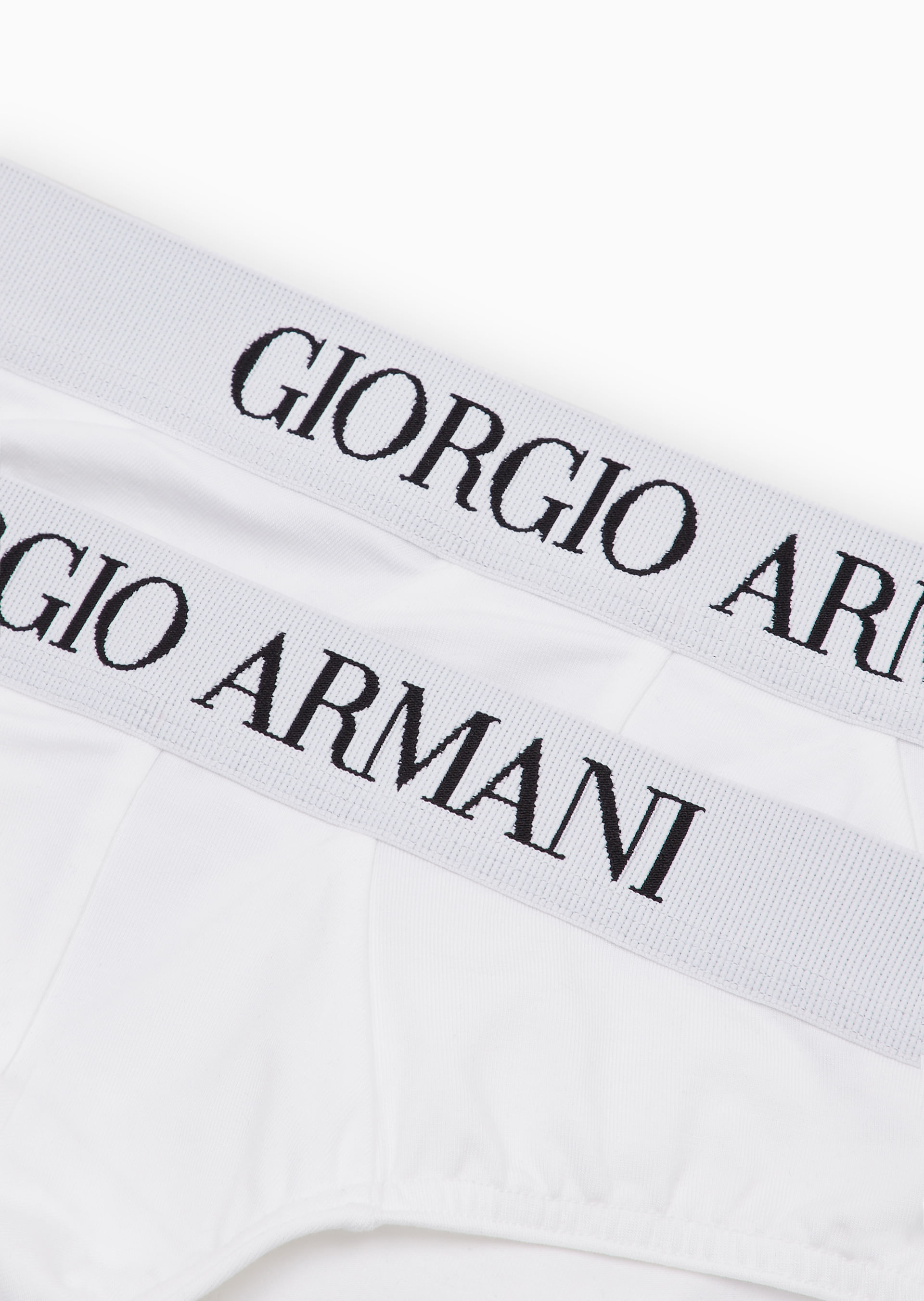 Kit 2 Cuecas em Algodão Stretch Branco | Giorgio Armani