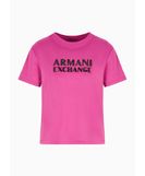 Camiseta regular boxy com logo - Armani