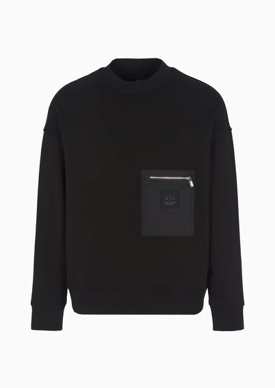 Moletom com zíper duplo com faixas nas mangas - Armani