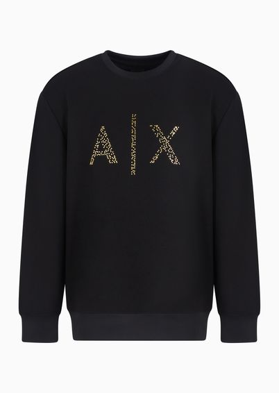 Moletom com zíper duplo com faixas nas mangas - Armani