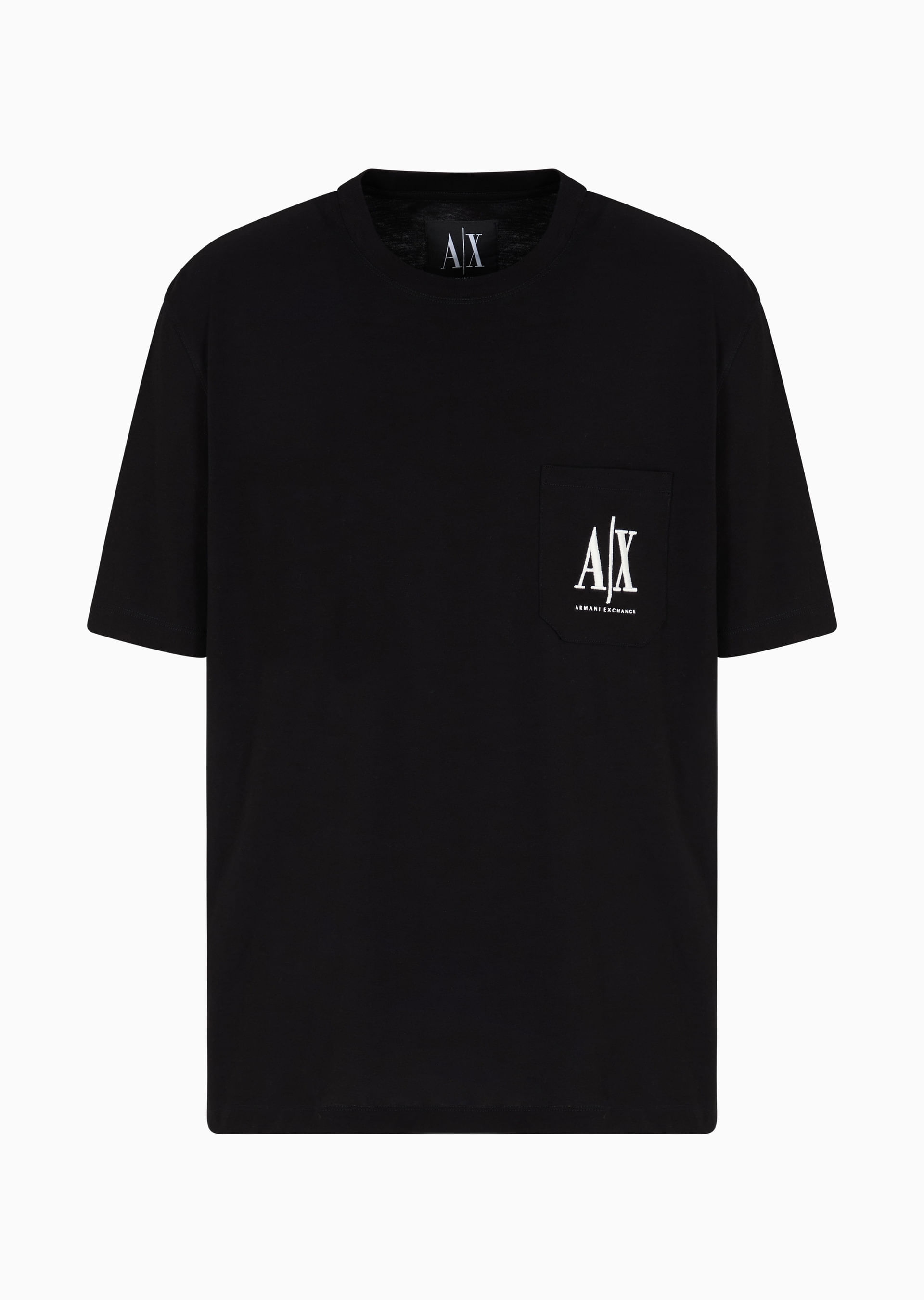 Camiseta Preta Algodão Logo Regular Fit | Armani Exchange