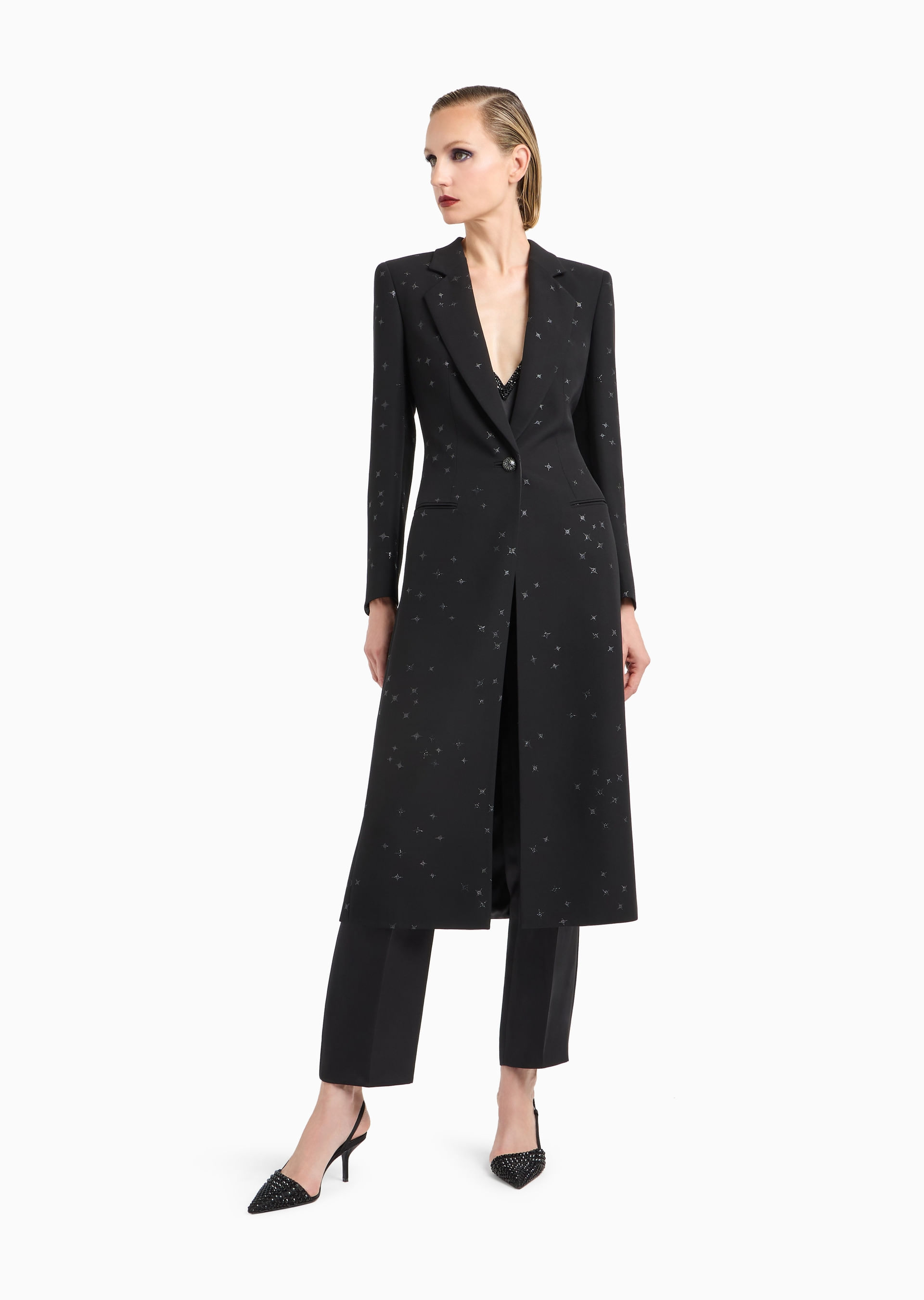 ジャケット・アウター special emporio Armani long coat Sobretudo de Tecido Preto | Giorgio Armani
