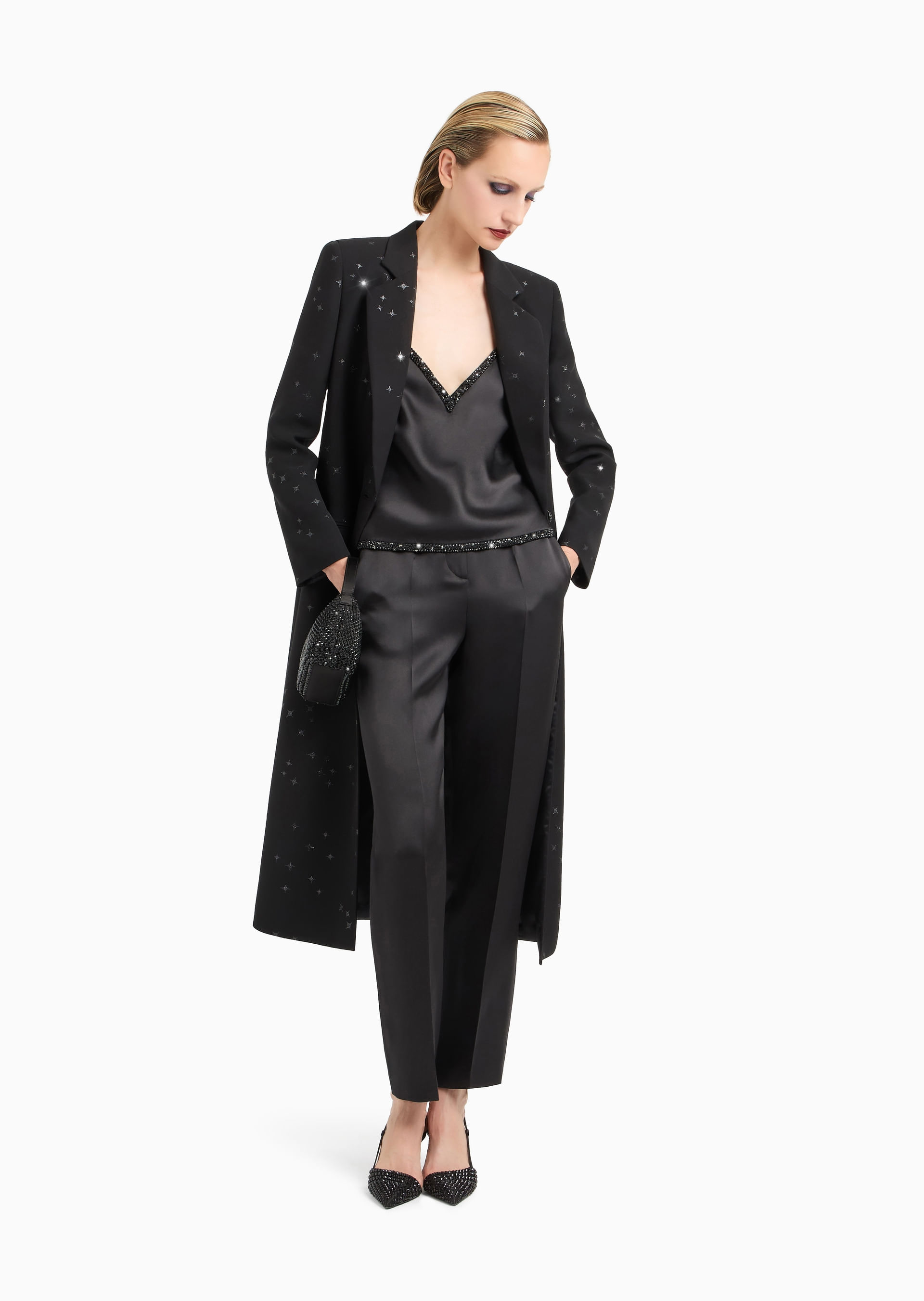 Sobretudo de Tecido Preto | Giorgio Armani