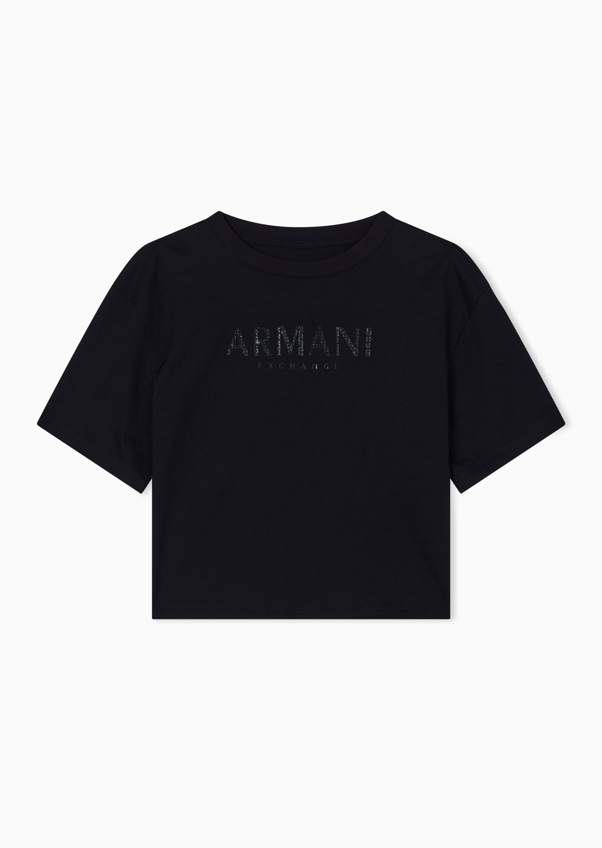 Camiseta Cropped Armani Preto | Armani Exchange