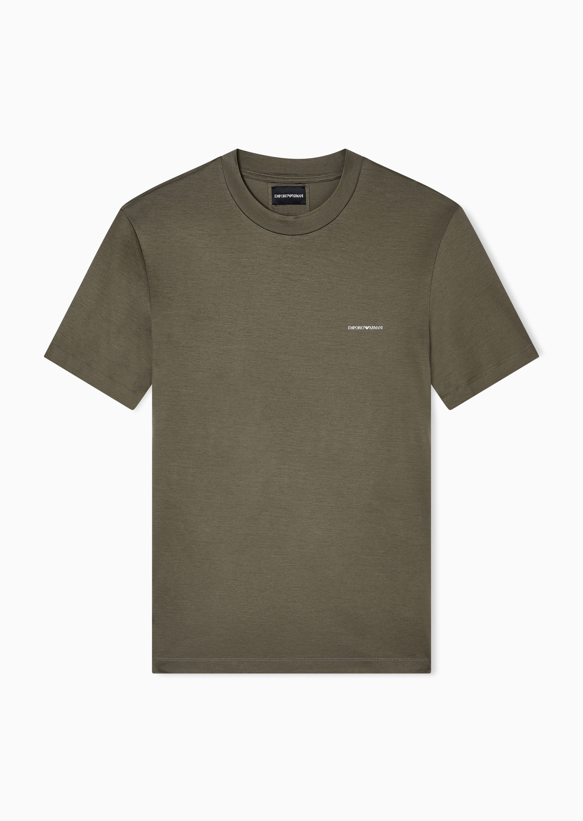 Camiseta Regular Verde com Logo | Emporio Armani
