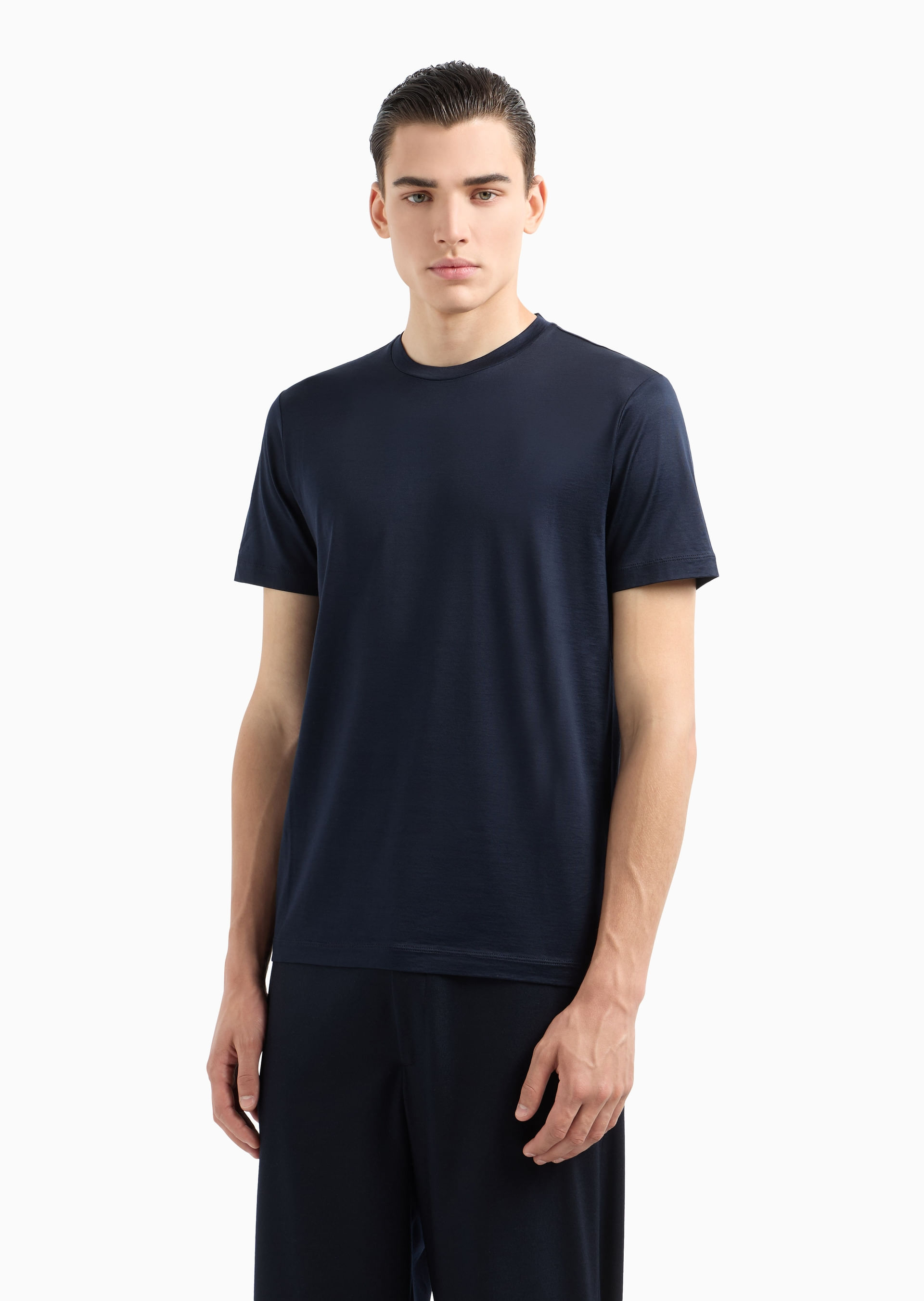 Camiseta de Jersey Azul Escuro | Giorgio Armani