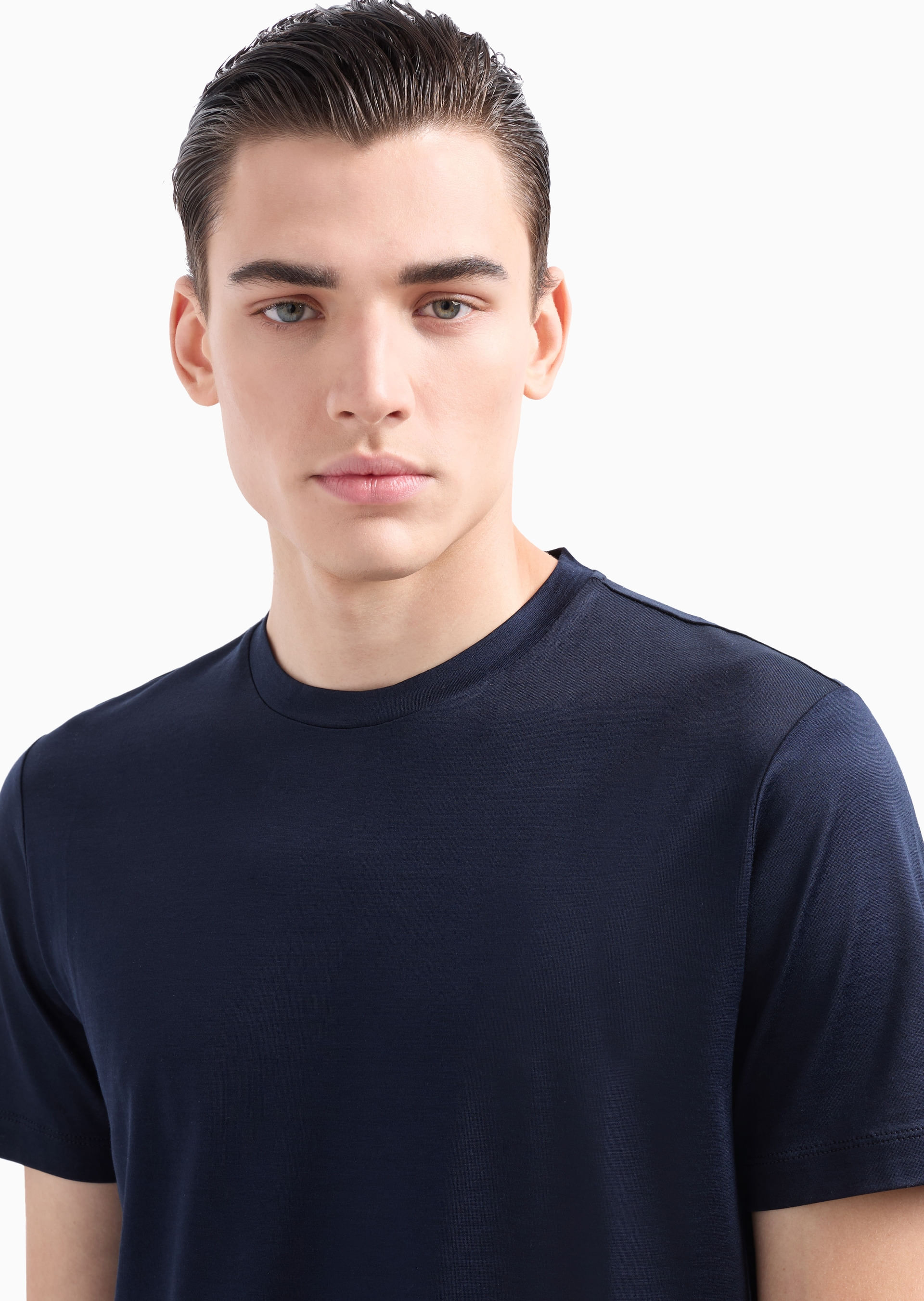 Camiseta de Jersey Azul Escuro | Giorgio Armani