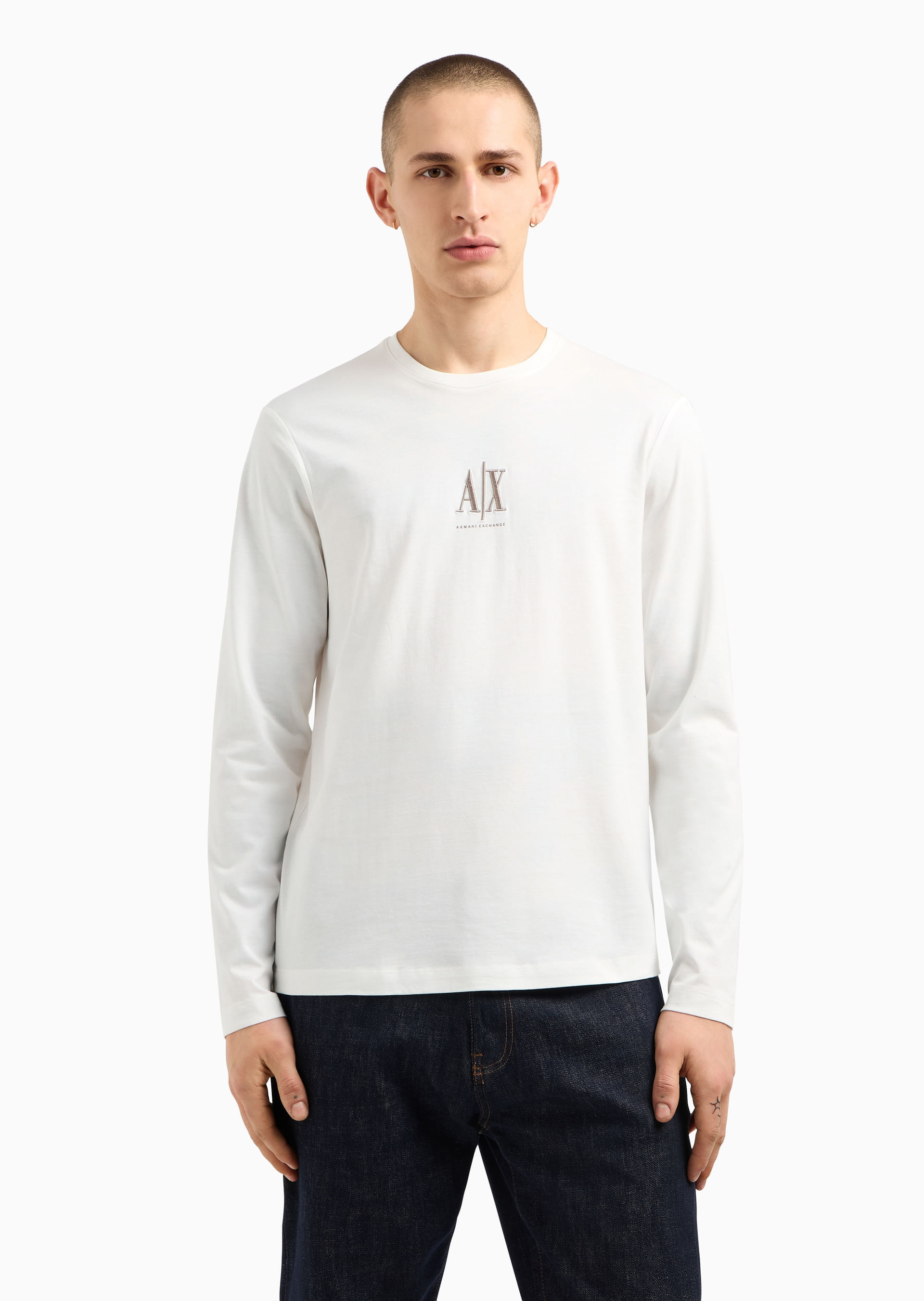 Camiseta Manga Longa Slim Fit Icon | Armani Exchange