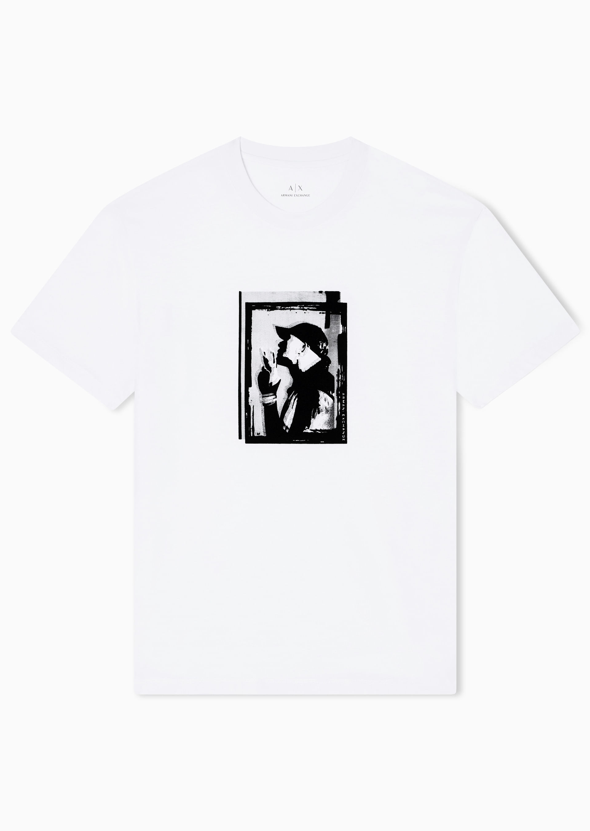 洋楽 ANAM - Saoirse Camiseta Night Lab Branca Regular Fit | Armani Exchange
