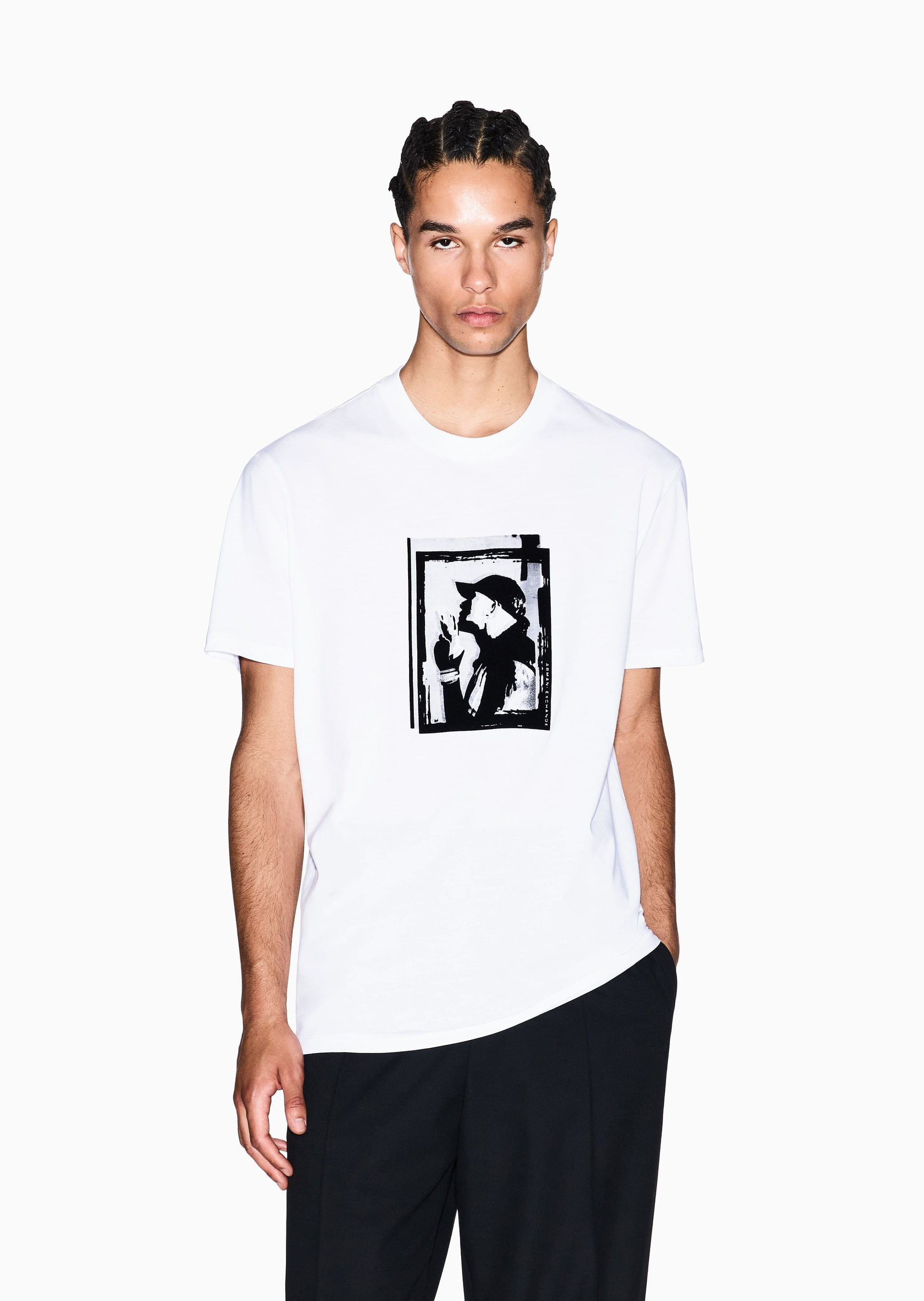 Camiseta Night Lab Branca Regular Fit | Armani Exchange