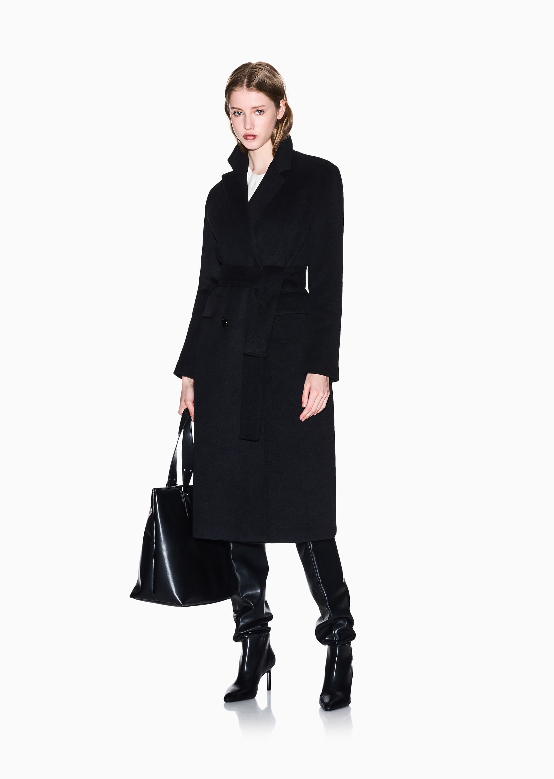 Casaco Longo com Cinto | Armani Exchange - Armani