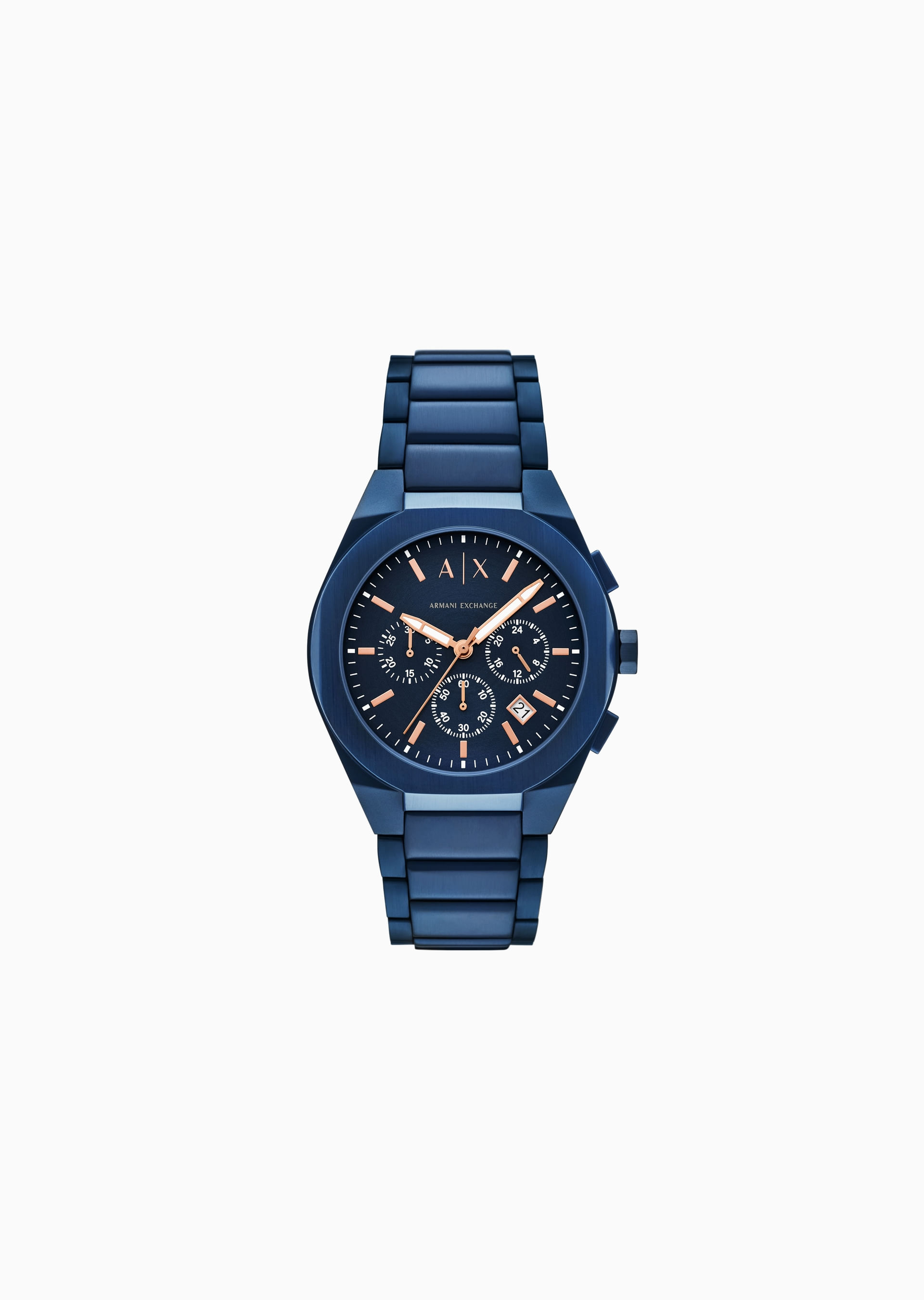 Relógio Azul Escuro Aço Inoxidável Moderno | Armani Exchange