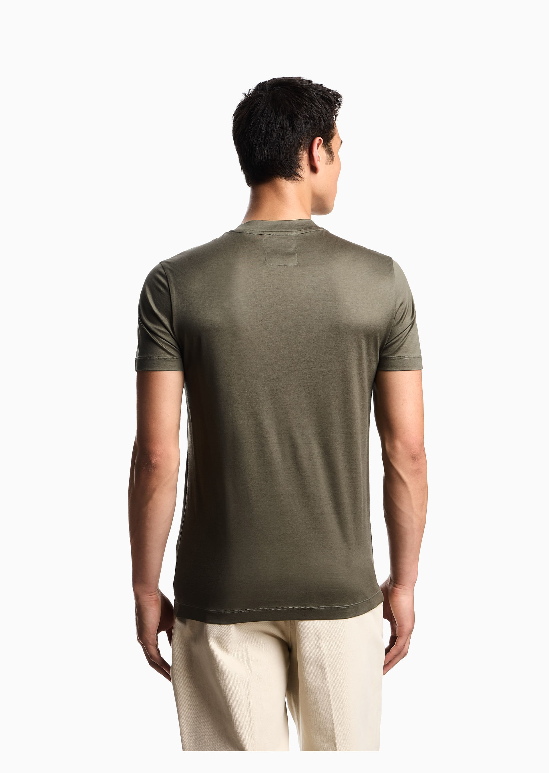 Camiseta Regular Verde com Logo | Emporio Armani