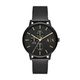 Armani Exchange Relógio com acabamento Preto e pulseira de Aço Inoxidável Preto Preto