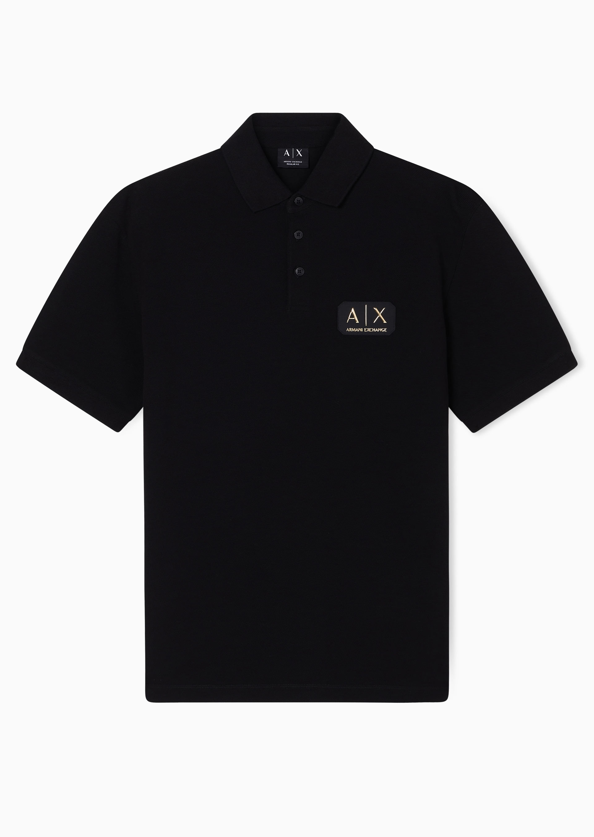 Camisa Polo de Algodão Preto | Armani Exchange
