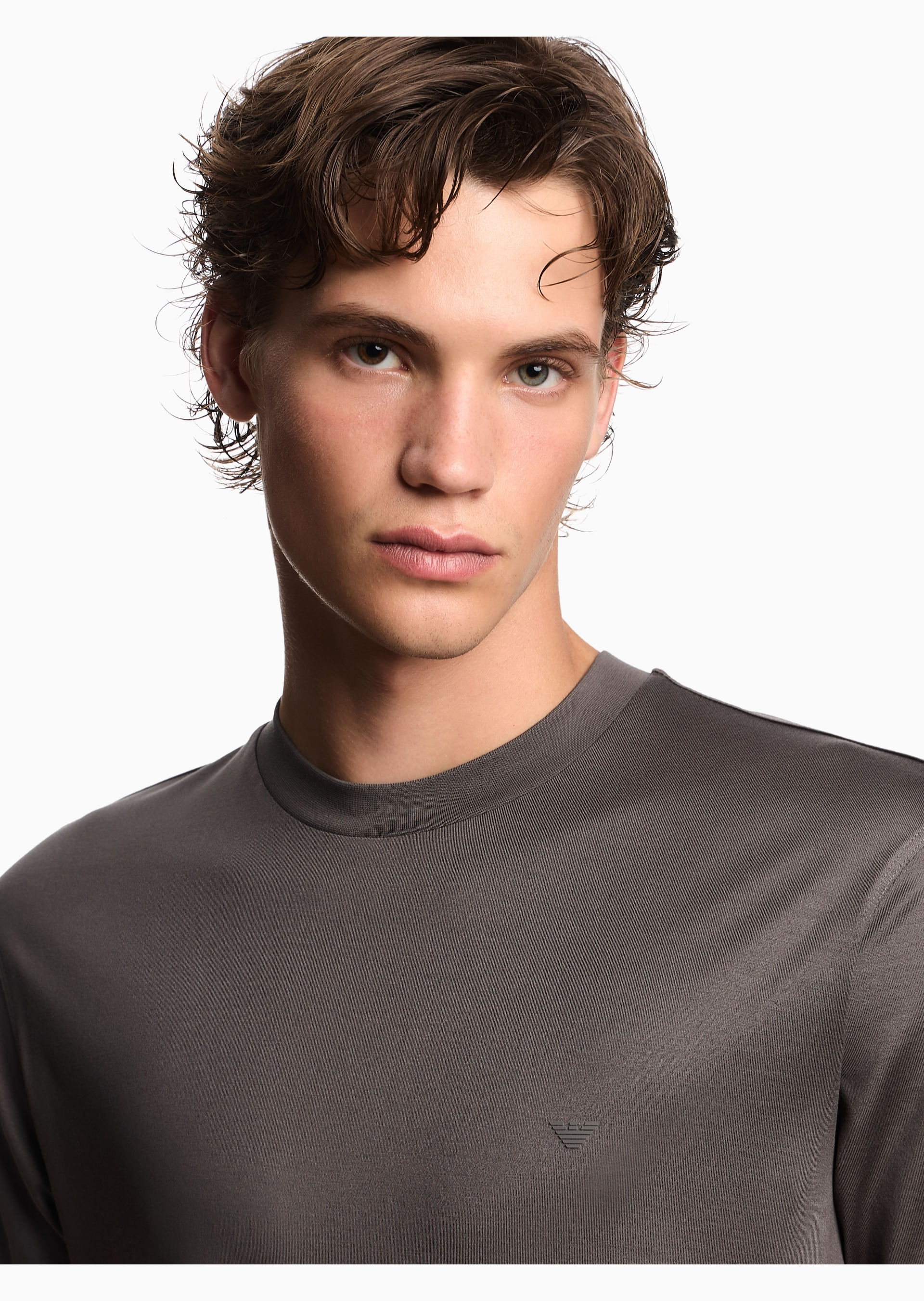 Camiseta Regular Fit de Tencel | Emporio Armani - Armani