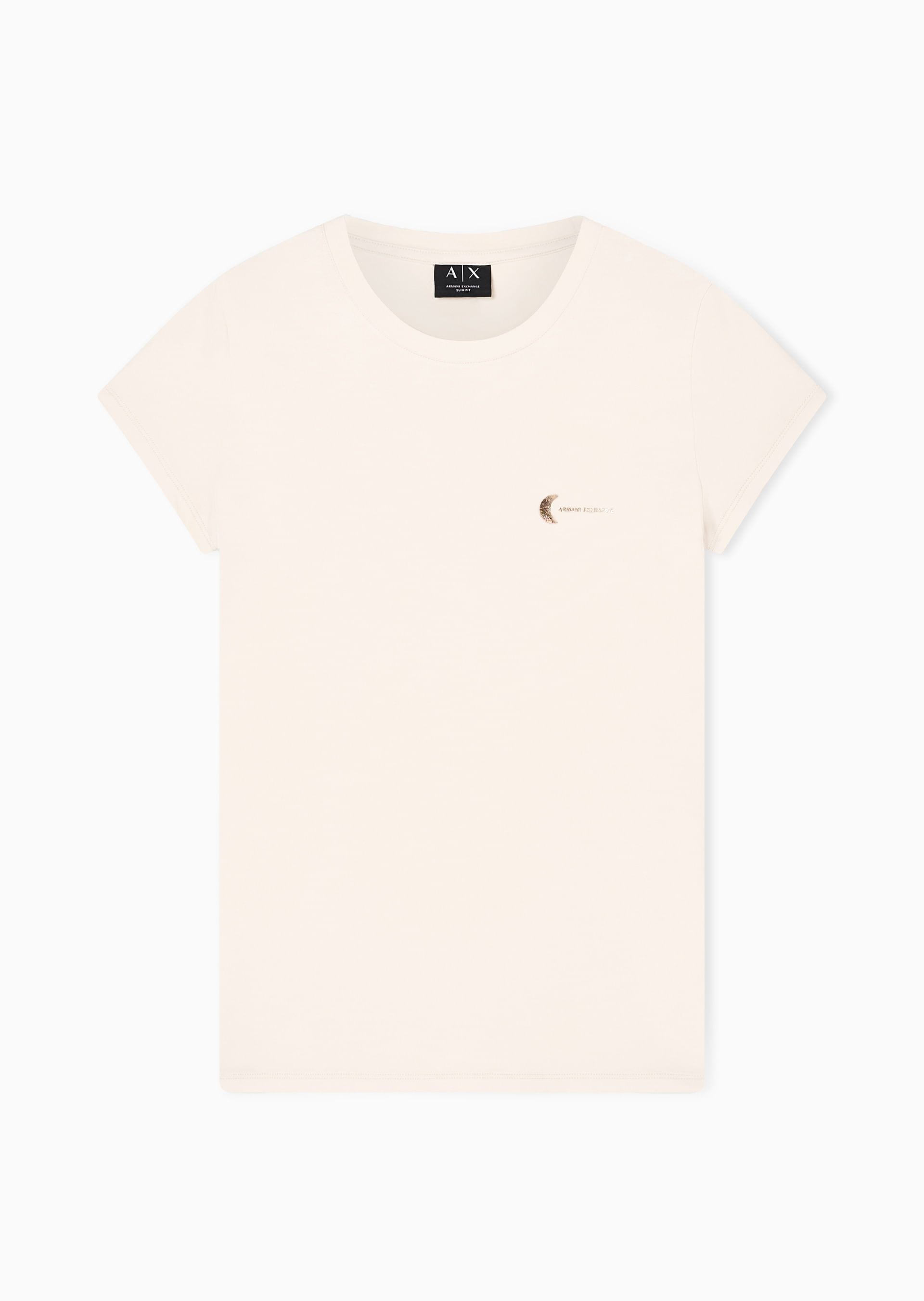 AURAFIT V-LINE PADDED LONGSLEEVE XS 亜麻色 Camiseta Algodão Slim Fit Rosa Claro | Armani Exchange