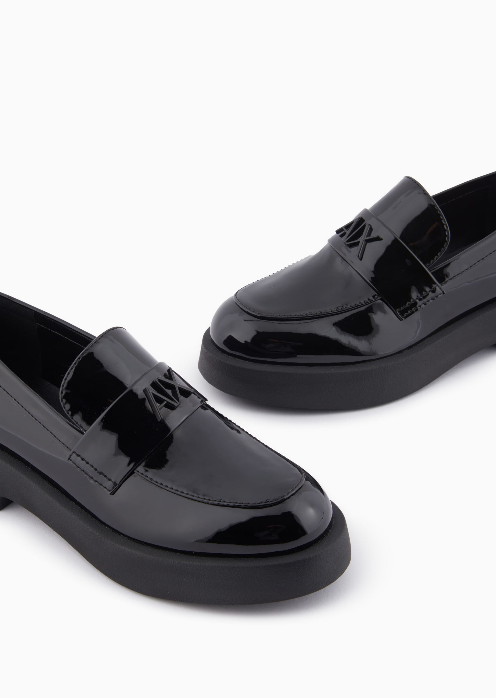 Mocassim com Logo Preto | Armani Exchange