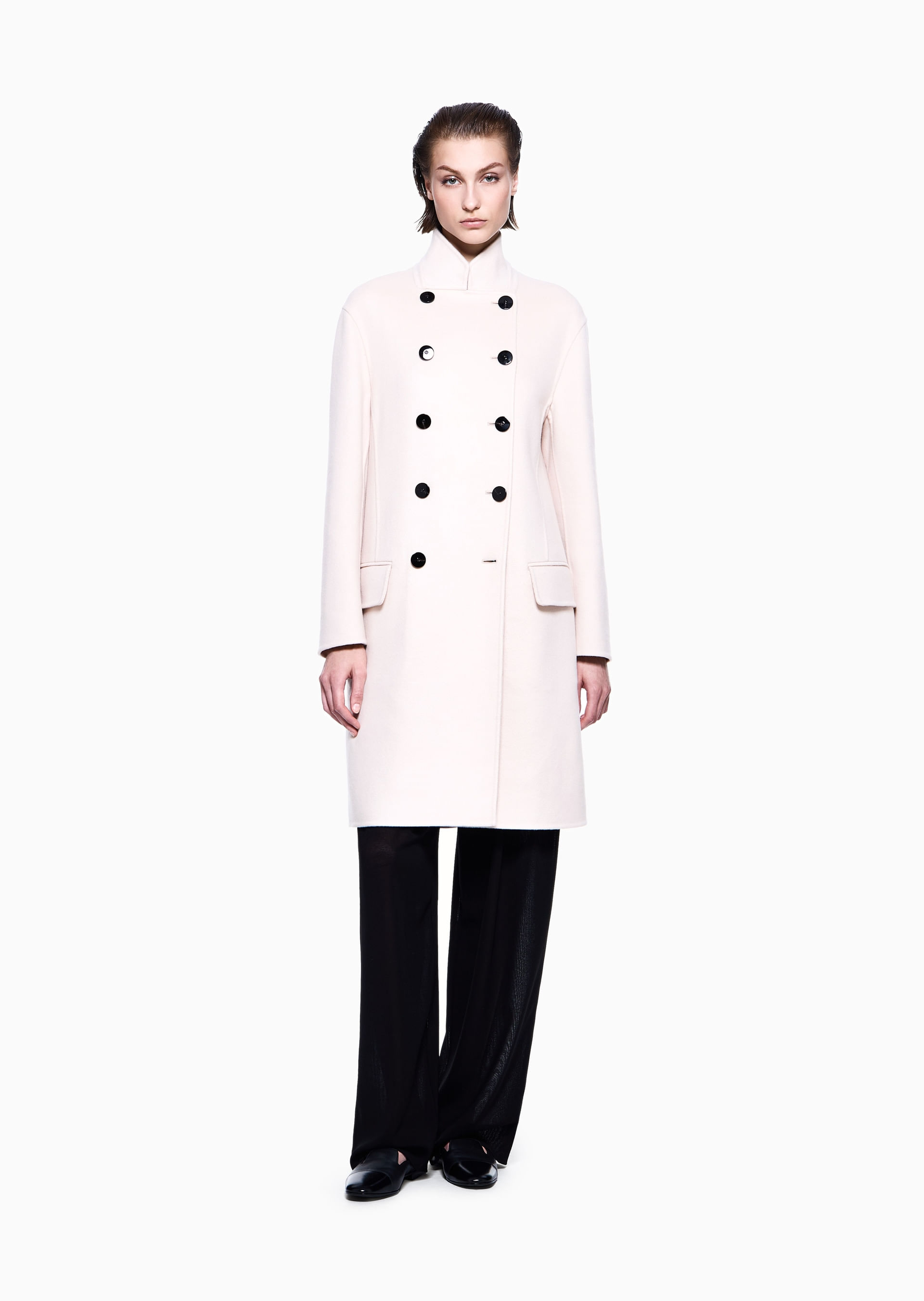 Casaco Abotoamento Duplo Off White | Giorgio Armani