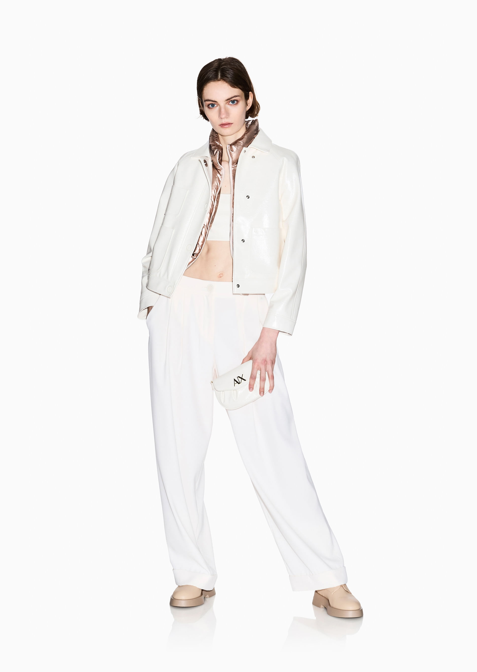 Jaqueta em Tecido Tecnológico Off White | Armani Exchange