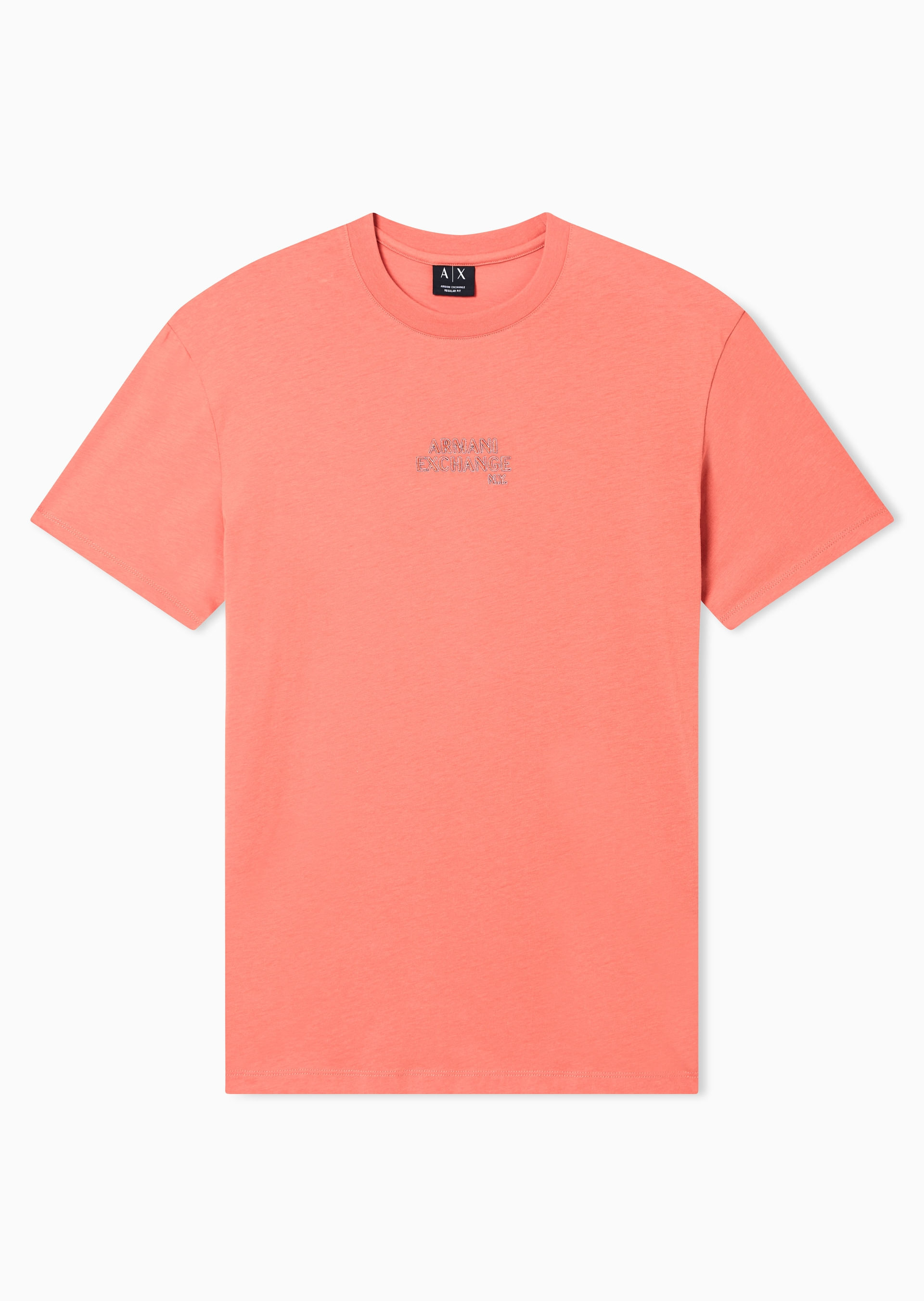 Camiseta Regular Fit de Algodão Laranja | Armani Exchange