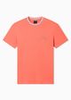 Armani Exchange Camiseta Regular Fit de Algodão Laranja