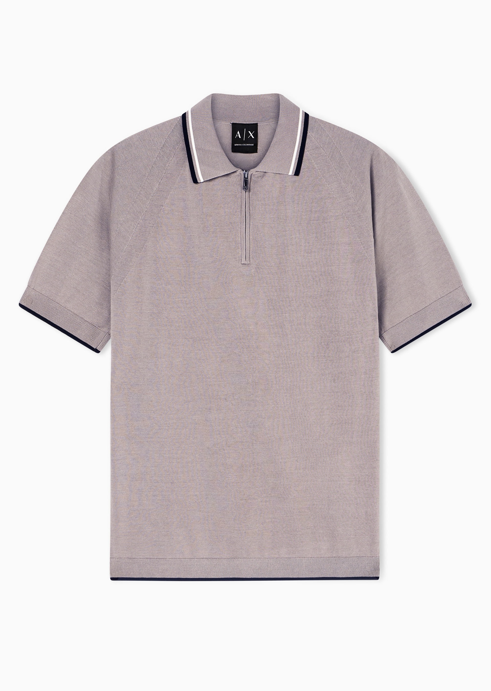 Camisa Polo em Algodão com Zíper | Armani Exchange