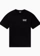 EA7 Camiseta Visibility em Jersey de Algodão Preto