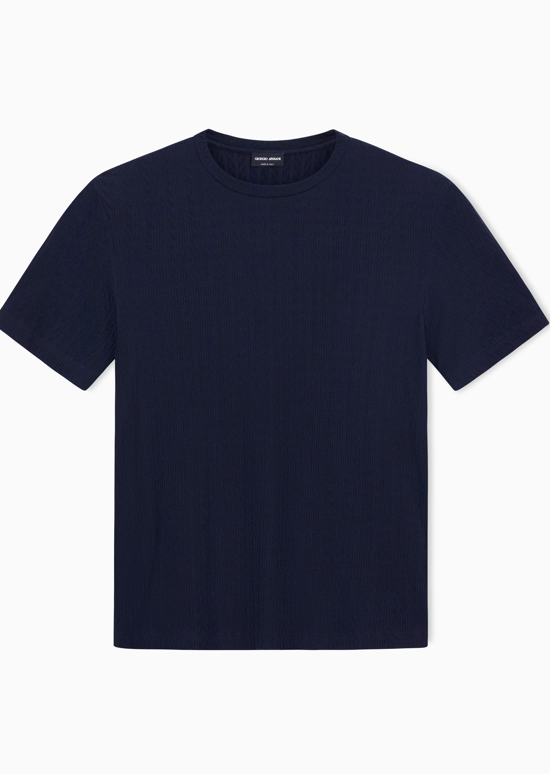 Camiseta em Viscose Stretch Azul Marinho | Giorgio Armani