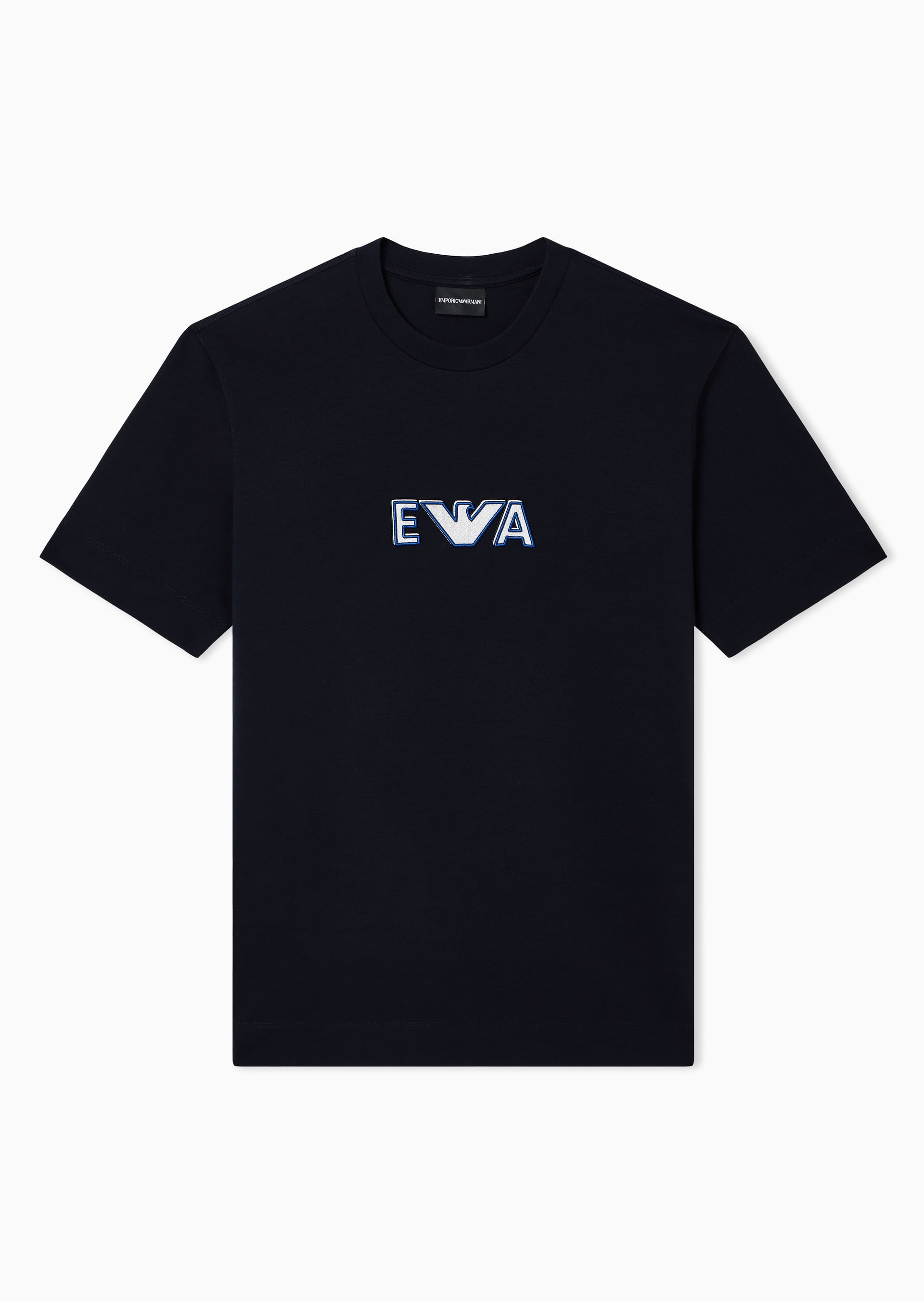 Camiseta Azul Marinho Algodão | Emporio Armani