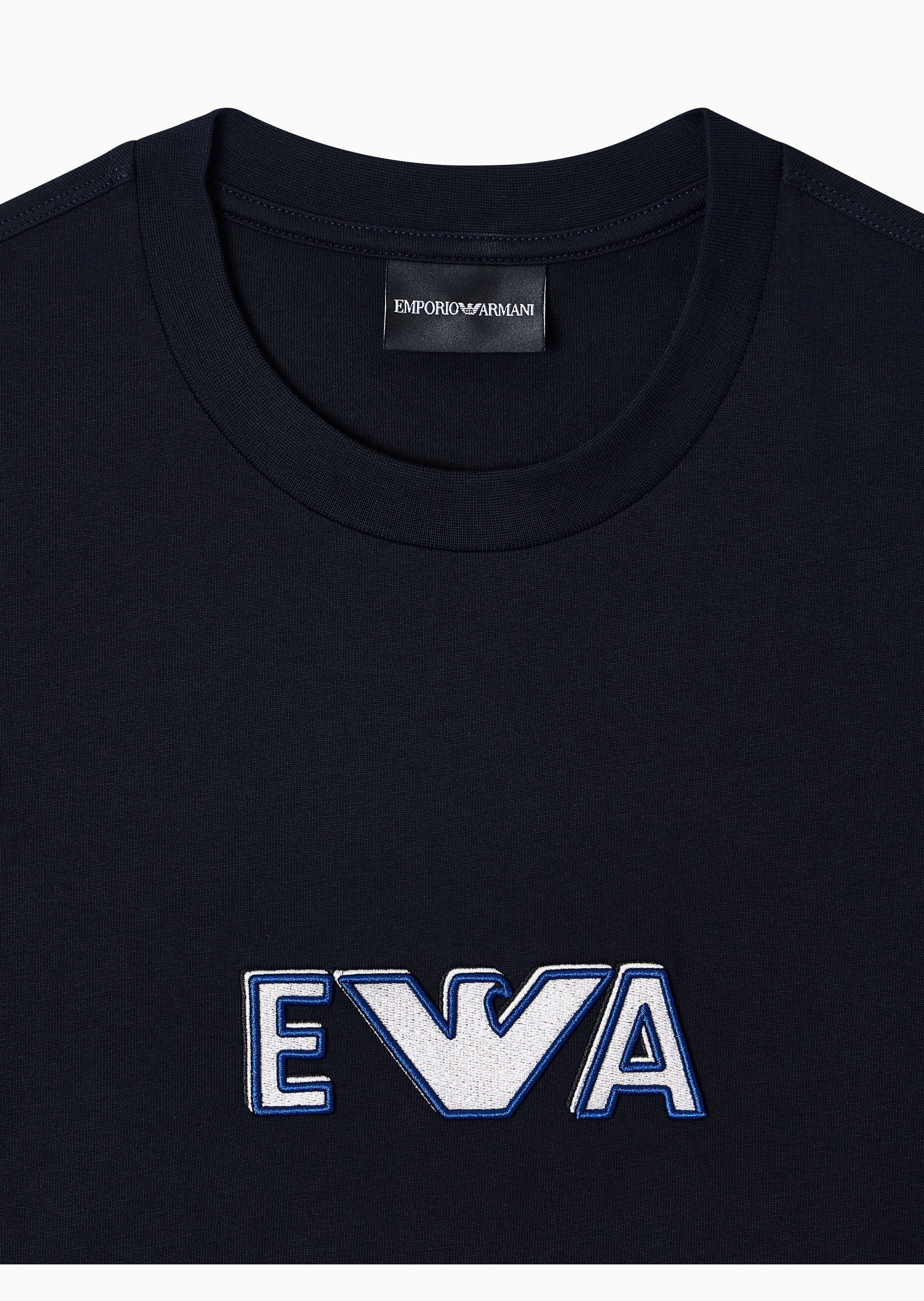 Camiseta Azul Marinho Algodão | Emporio Armani