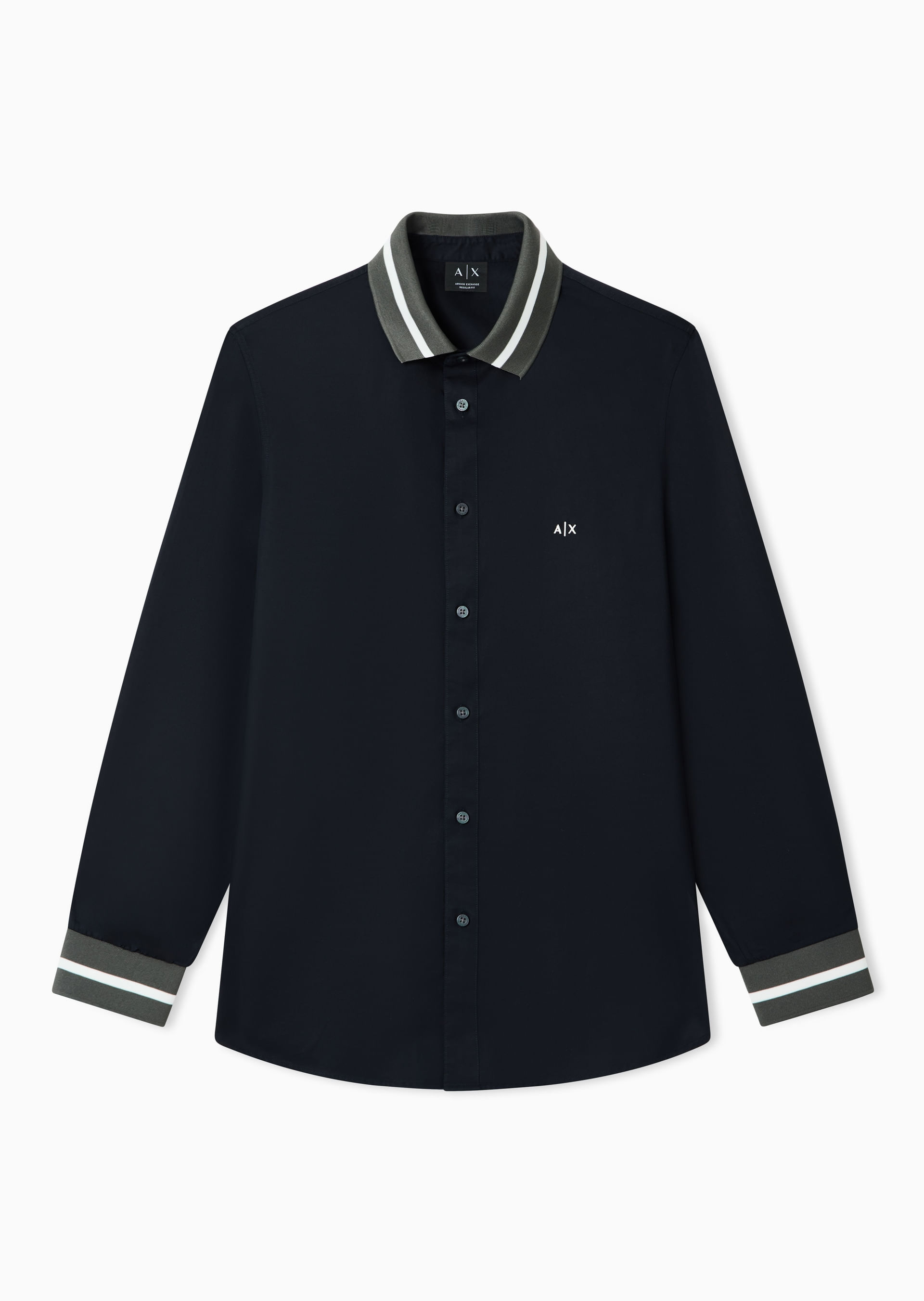 Camisa Casual Azul Marinho de Qualidade | Armani Exchange