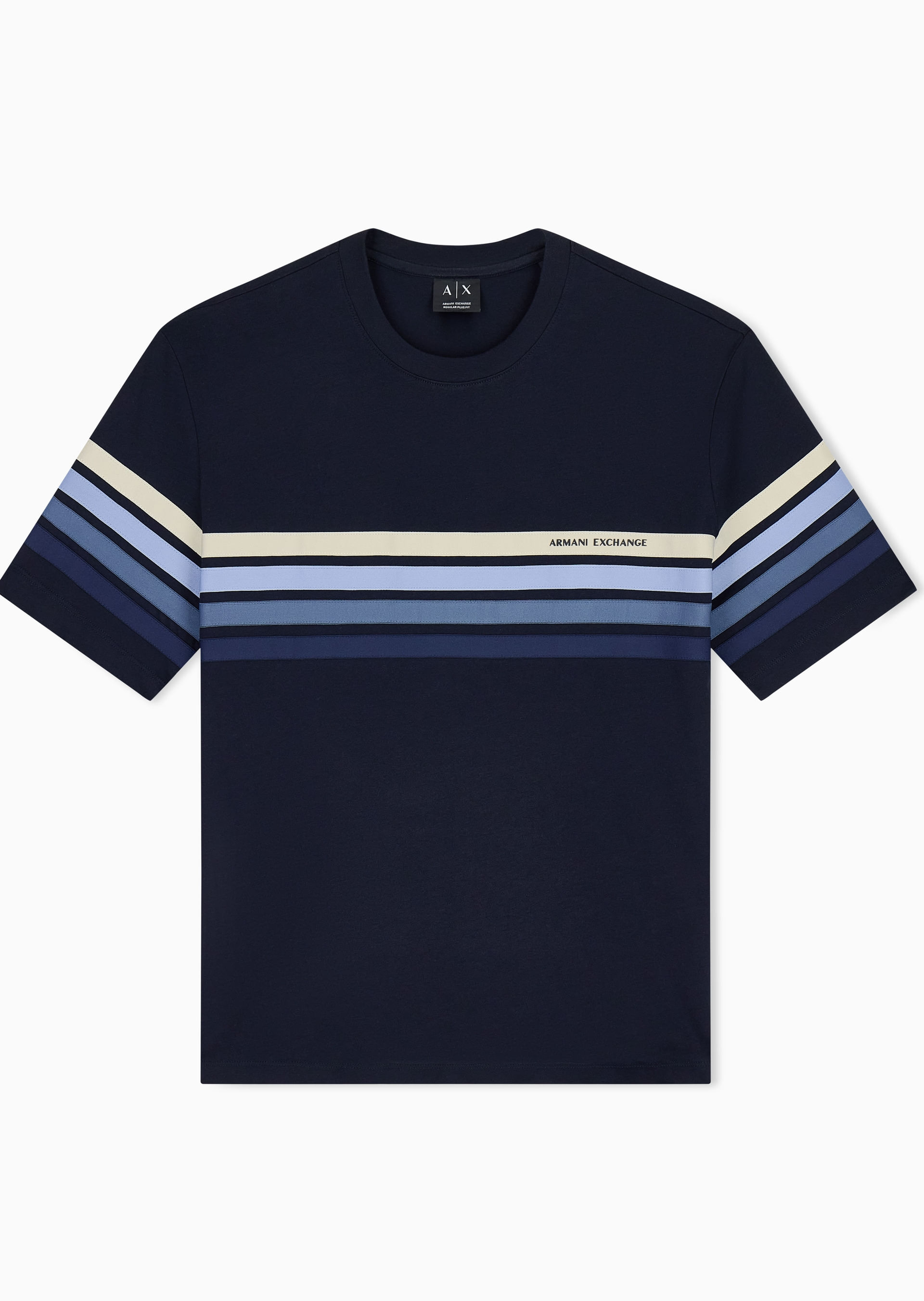 Camiseta Básica Azul Marinho para Homens | Armani Exchange