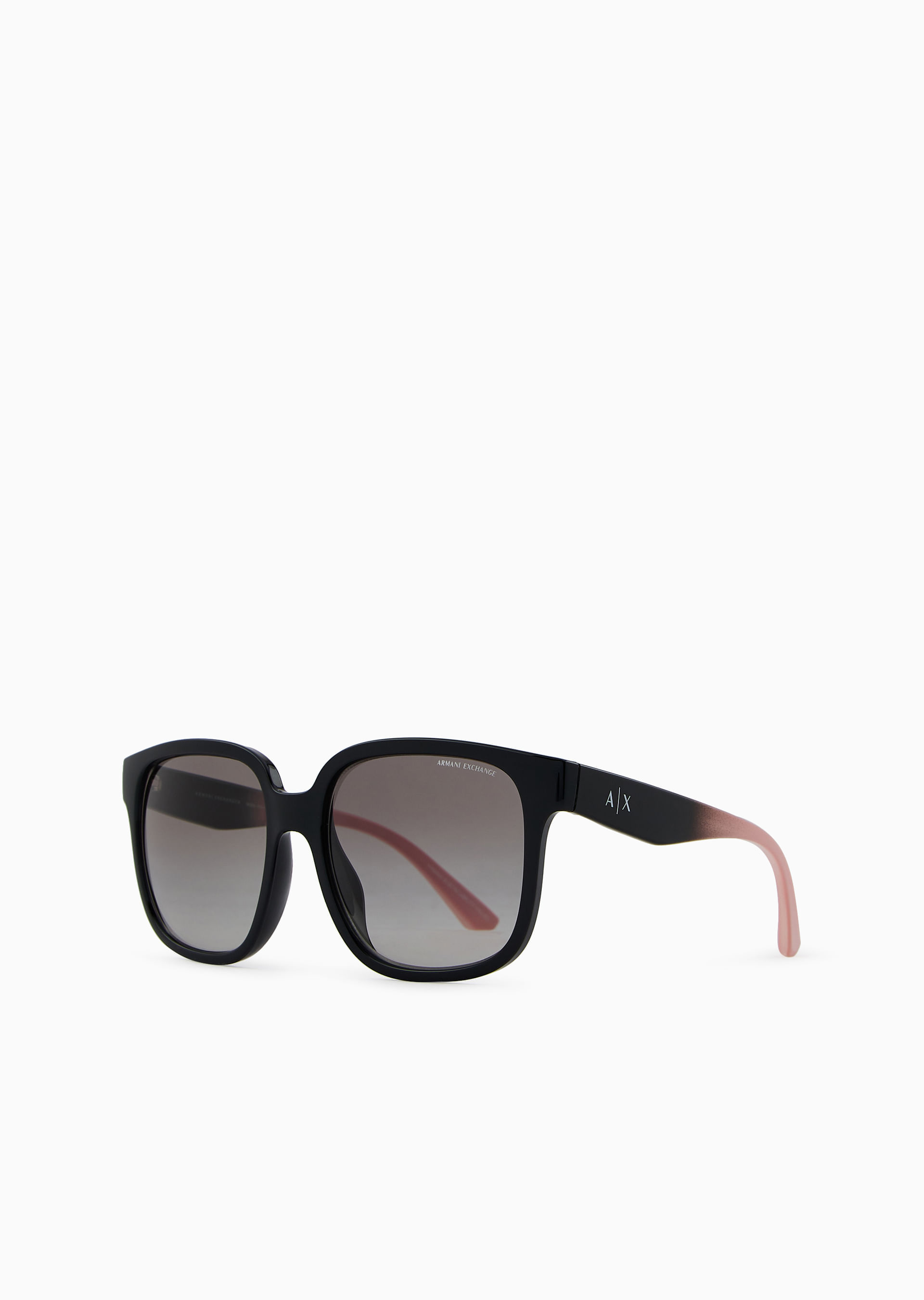 Óculos de Sol Quadrado Preto Brilhante | Armani Exchange