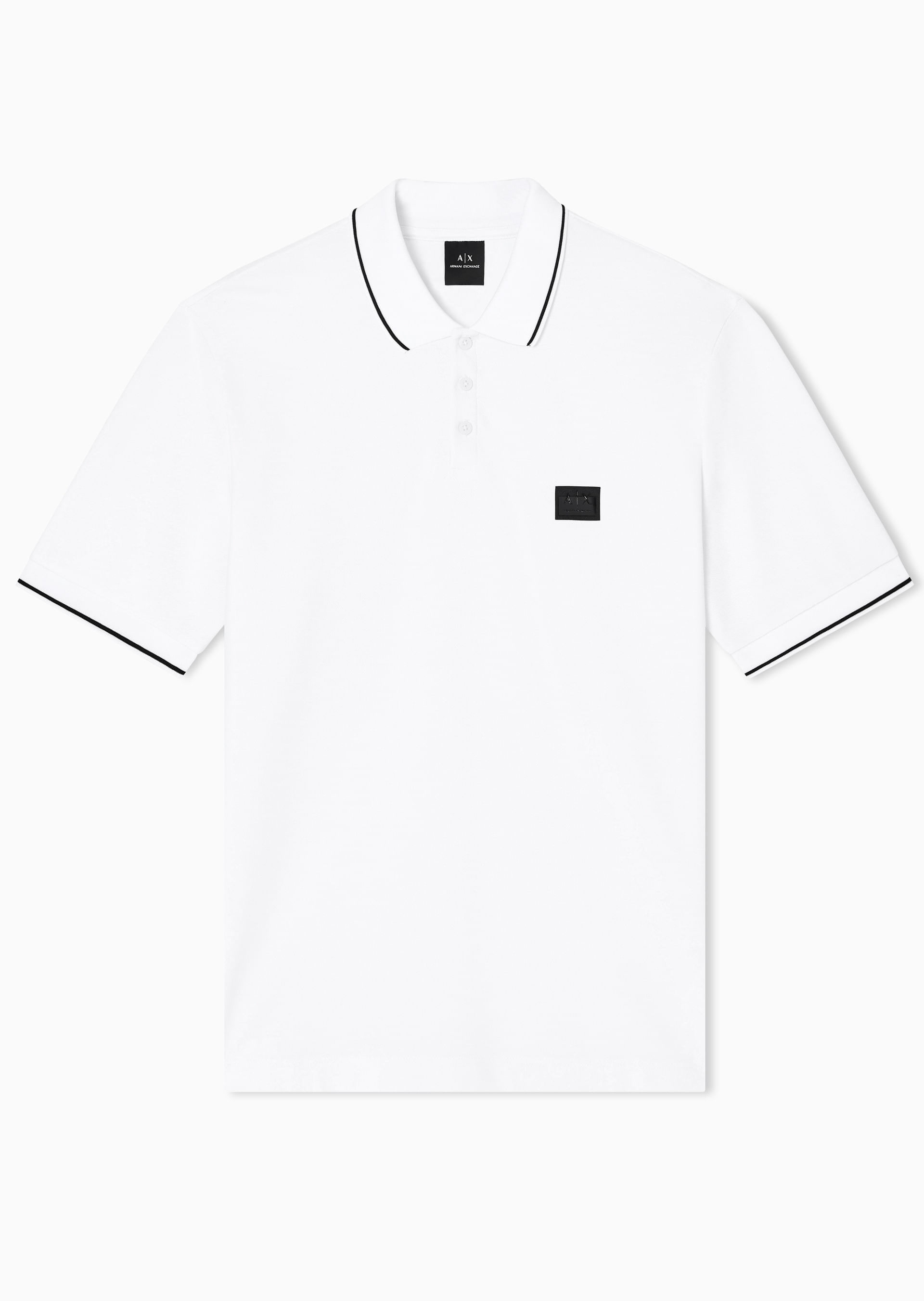 Camisa Polo de Jersey Branco | Armani Exchange