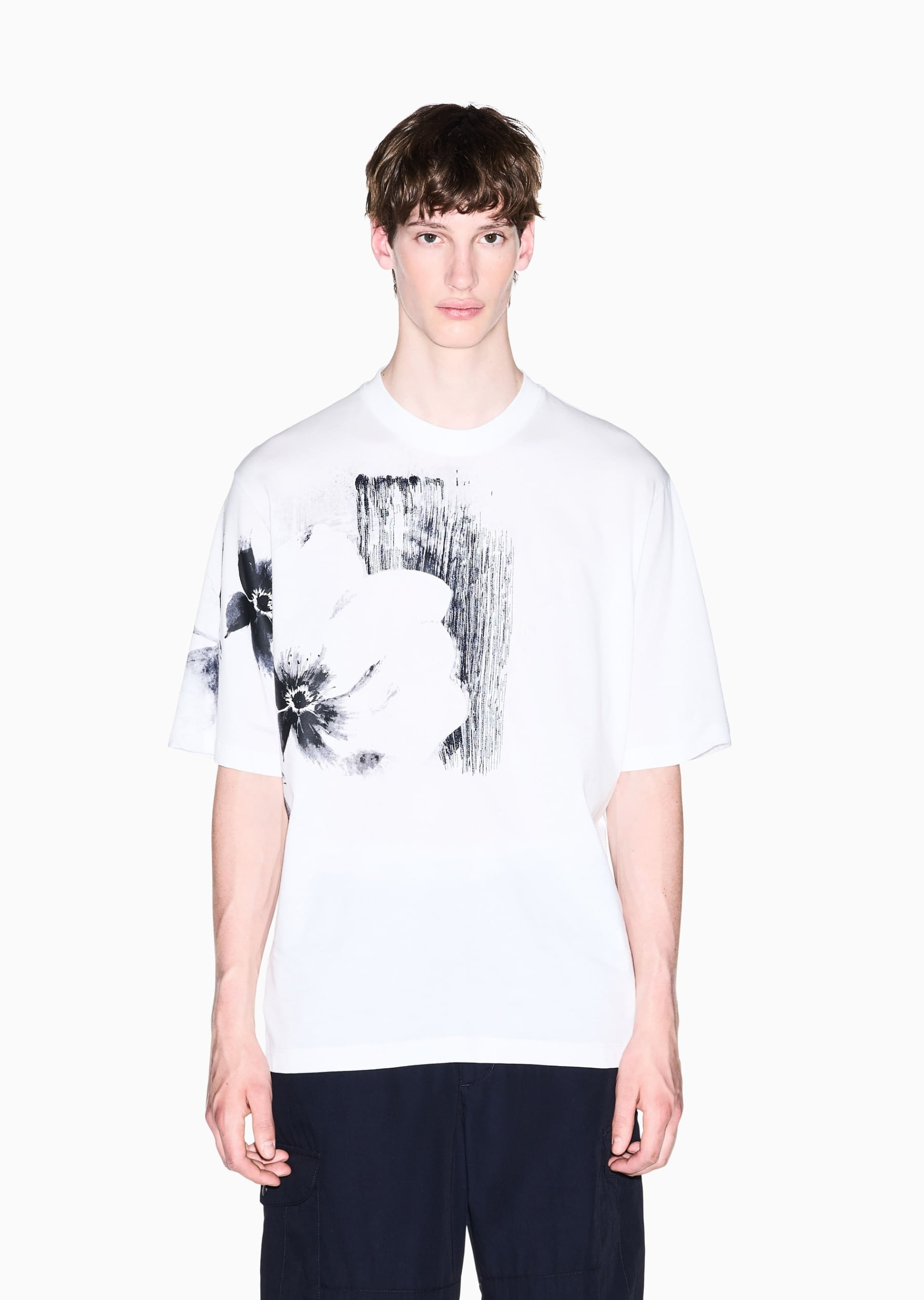 Camiseta Oversized em Algodão Jersey | Armani Exchange