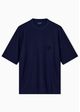 Giorgio Armani Camiseta de Tecido Técnico com Logo Bordado Mosto